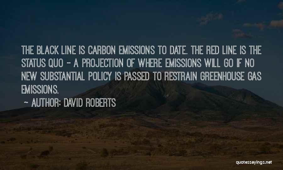 David Roberts Quotes: The Black Line Is Carbon Emissions To Date. The Red Line Is The Status Quo - A Projection Of Where