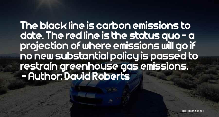 David Roberts Quotes: The Black Line Is Carbon Emissions To Date. The Red Line Is The Status Quo - A Projection Of Where