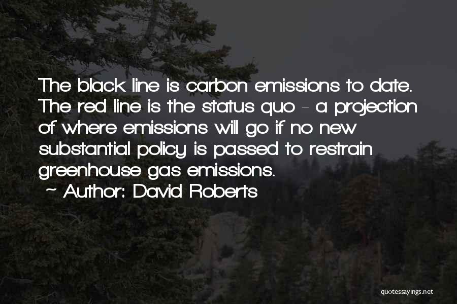 David Roberts Quotes: The Black Line Is Carbon Emissions To Date. The Red Line Is The Status Quo - A Projection Of Where