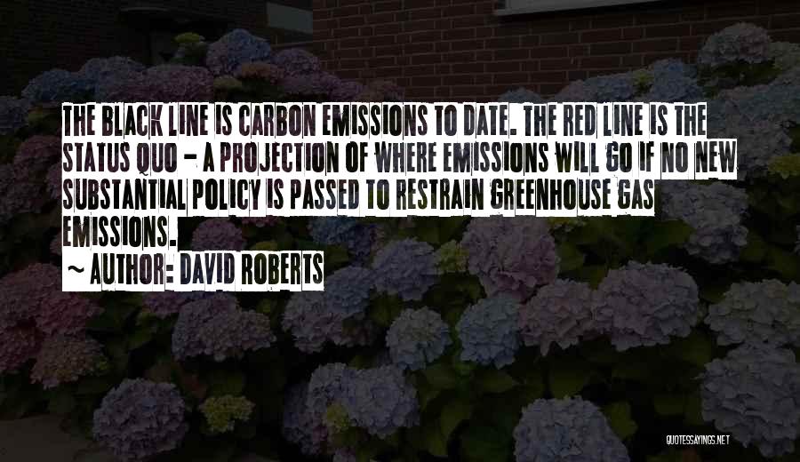 David Roberts Quotes: The Black Line Is Carbon Emissions To Date. The Red Line Is The Status Quo - A Projection Of Where