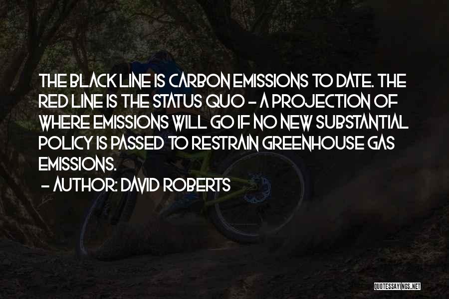 David Roberts Quotes: The Black Line Is Carbon Emissions To Date. The Red Line Is The Status Quo - A Projection Of Where