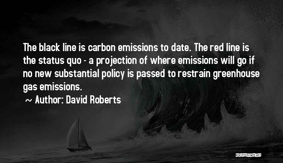 David Roberts Quotes: The Black Line Is Carbon Emissions To Date. The Red Line Is The Status Quo - A Projection Of Where