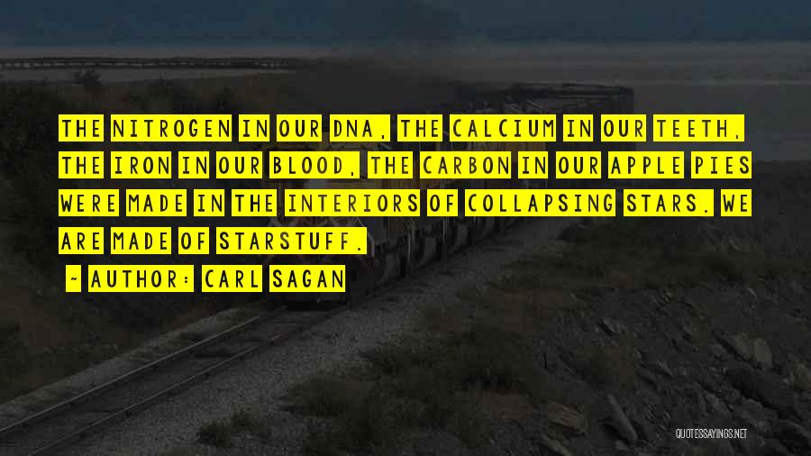 Carl Sagan Quotes: The Nitrogen In Our Dna, The Calcium In Our Teeth, The Iron In Our Blood, The Carbon In Our Apple