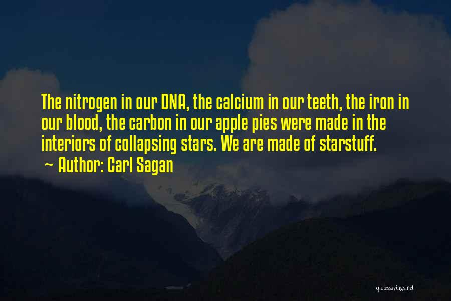 Carl Sagan Quotes: The Nitrogen In Our Dna, The Calcium In Our Teeth, The Iron In Our Blood, The Carbon In Our Apple