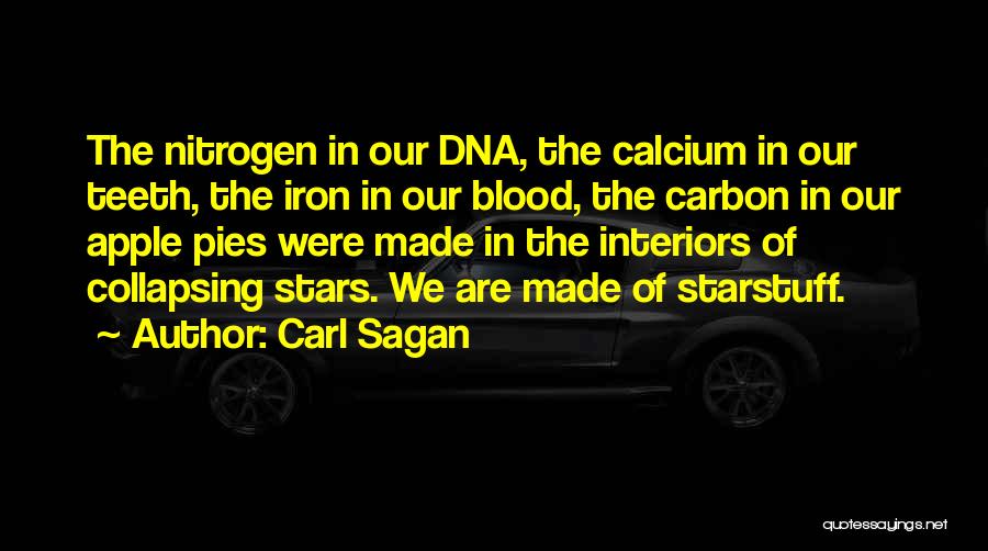 Carl Sagan Quotes: The Nitrogen In Our Dna, The Calcium In Our Teeth, The Iron In Our Blood, The Carbon In Our Apple