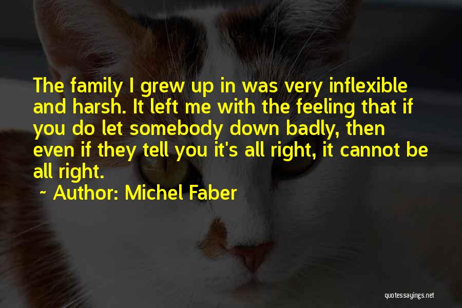 Michel Faber Quotes: The Family I Grew Up In Was Very Inflexible And Harsh. It Left Me With The Feeling That If You