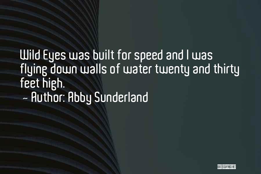 Abby Sunderland Quotes: Wild Eyes Was Built For Speed And I Was Flying Down Walls Of Water Twenty And Thirty Feet High.