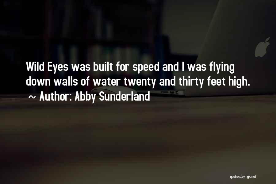 Abby Sunderland Quotes: Wild Eyes Was Built For Speed And I Was Flying Down Walls Of Water Twenty And Thirty Feet High.