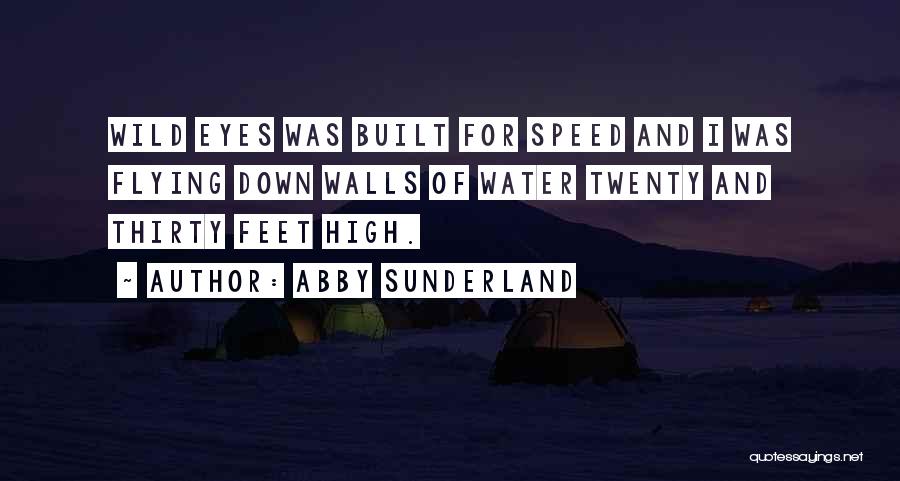 Abby Sunderland Quotes: Wild Eyes Was Built For Speed And I Was Flying Down Walls Of Water Twenty And Thirty Feet High.