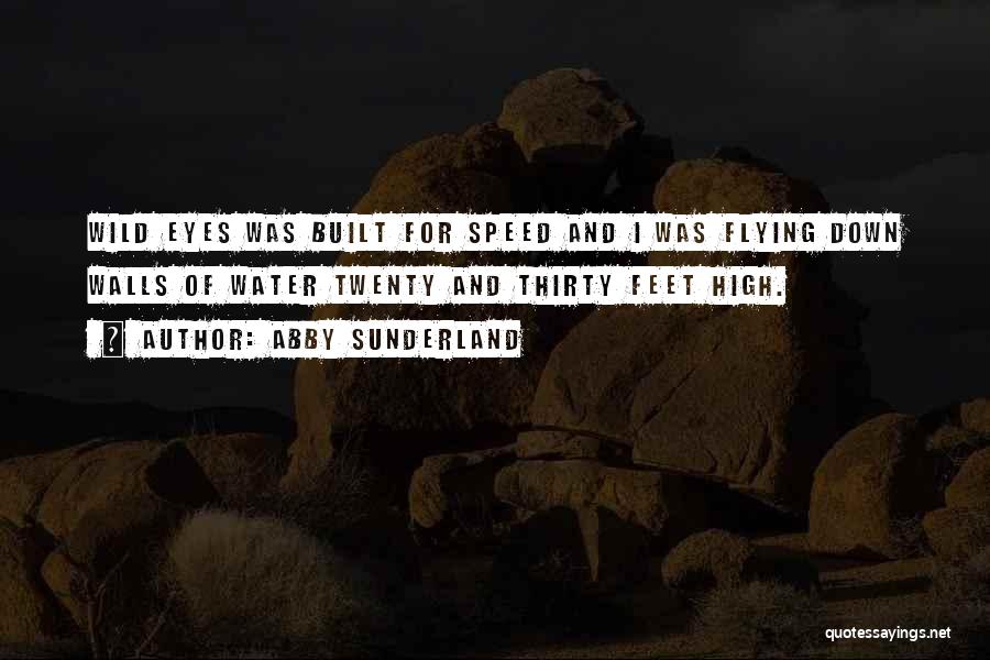 Abby Sunderland Quotes: Wild Eyes Was Built For Speed And I Was Flying Down Walls Of Water Twenty And Thirty Feet High.