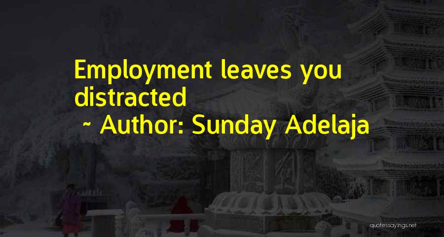 Sunday Adelaja Quotes: Employment Leaves You Distracted