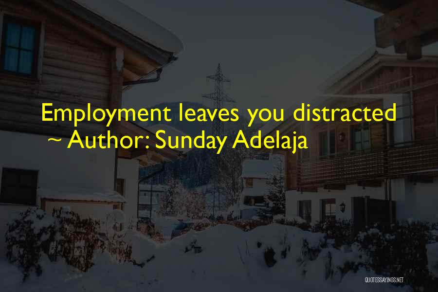 Sunday Adelaja Quotes: Employment Leaves You Distracted