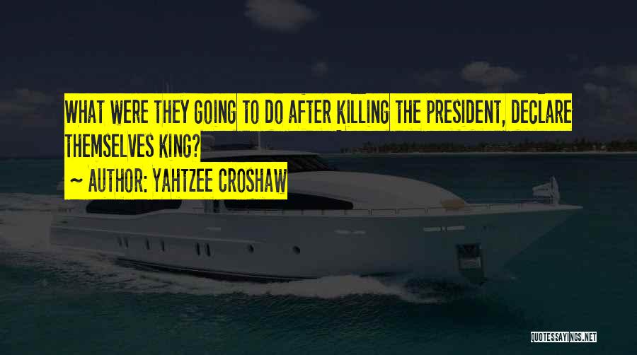 Yahtzee Croshaw Quotes: What Were They Going To Do After Killing The President, Declare Themselves King?