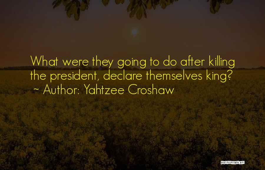 Yahtzee Croshaw Quotes: What Were They Going To Do After Killing The President, Declare Themselves King?