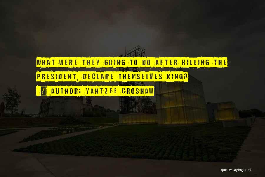 Yahtzee Croshaw Quotes: What Were They Going To Do After Killing The President, Declare Themselves King?