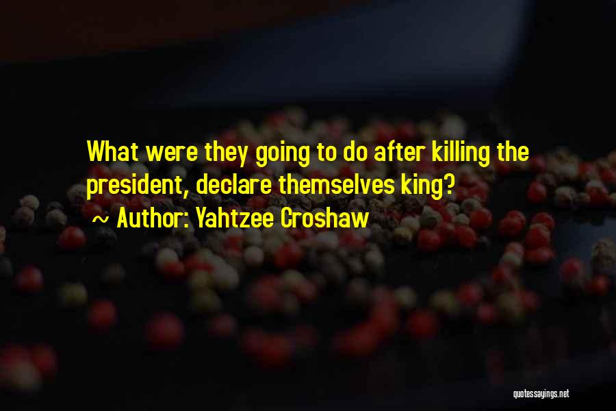 Yahtzee Croshaw Quotes: What Were They Going To Do After Killing The President, Declare Themselves King?