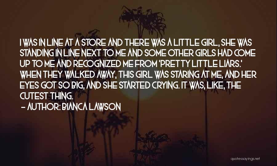 Bianca Lawson Quotes: I Was In Line At A Store And There Was A Little Girl, She Was Standing In Line Next To