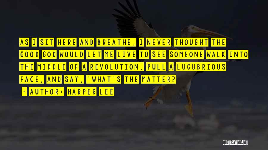 Harper Lee Quotes: As I Sit Here And Breathe, I Never Thought The Good God Would Let Me Live To See Someone Walk