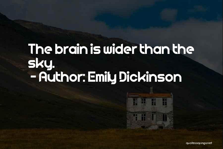 Emily Dickinson Quotes: The Brain Is Wider Than The Sky.