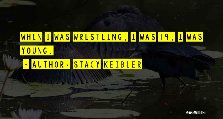 Stacy Keibler Quotes: When I Was Wrestling, I Was 19, I Was Young.