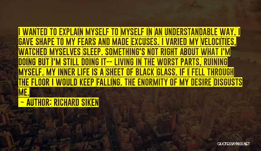 Richard Siken Quotes: I Wanted To Explain Myself To Myself In An Understandable Way. I Gave Shape To My Fears And Made Excuses.
