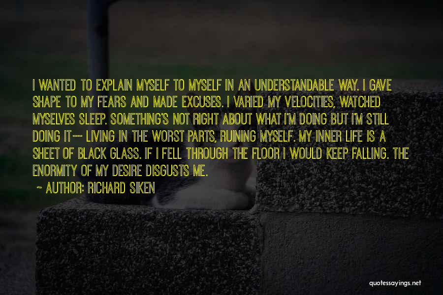 Richard Siken Quotes: I Wanted To Explain Myself To Myself In An Understandable Way. I Gave Shape To My Fears And Made Excuses.