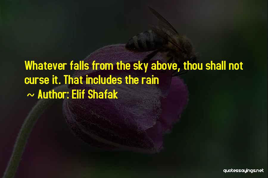 Elif Shafak Quotes: Whatever Falls From The Sky Above, Thou Shall Not Curse It. That Includes The Rain