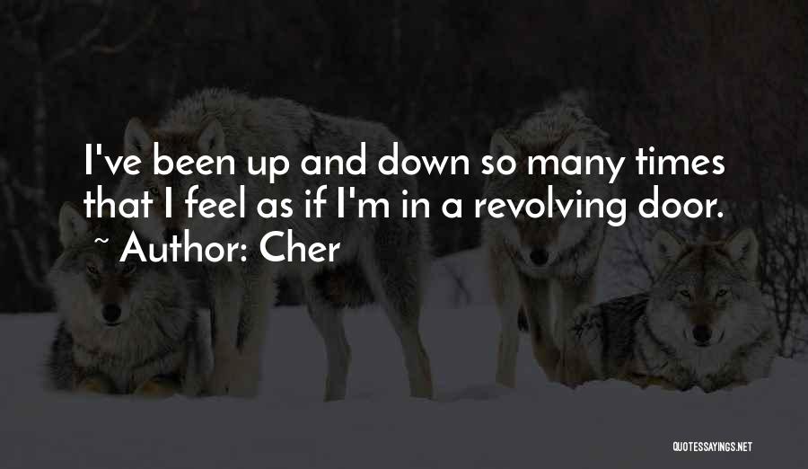 Cher Quotes: I've Been Up And Down So Many Times That I Feel As If I'm In A Revolving Door.