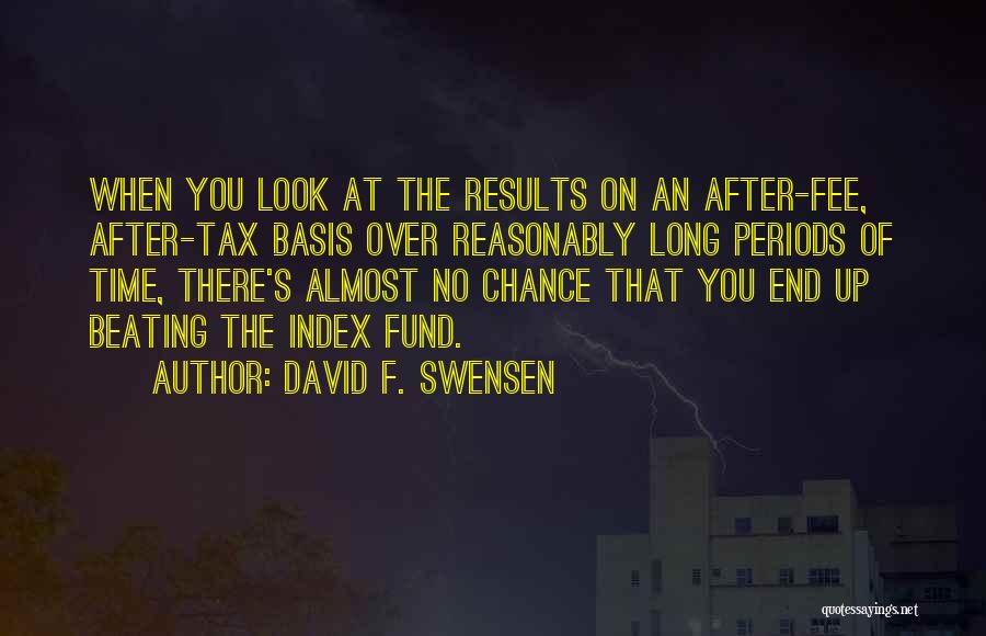 David F. Swensen Quotes: When You Look At The Results On An After-fee, After-tax Basis Over Reasonably Long Periods Of Time, There's Almost No