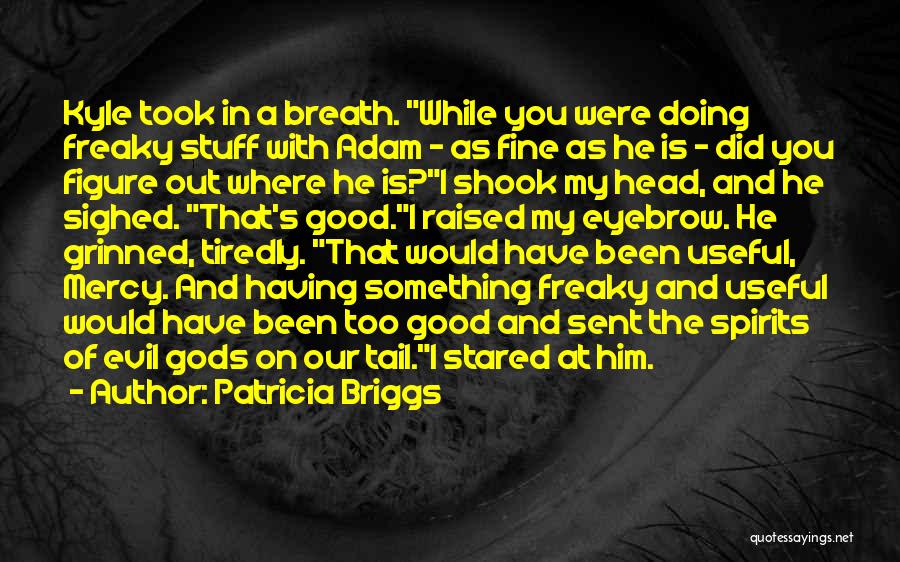 Patricia Briggs Quotes: Kyle Took In A Breath. While You Were Doing Freaky Stuff With Adam - As Fine As He Is -