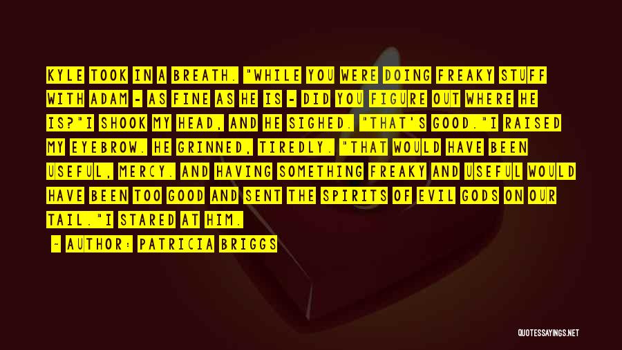 Patricia Briggs Quotes: Kyle Took In A Breath. While You Were Doing Freaky Stuff With Adam - As Fine As He Is -