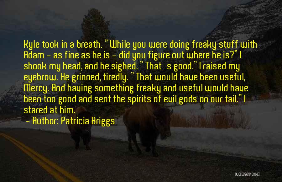 Patricia Briggs Quotes: Kyle Took In A Breath. While You Were Doing Freaky Stuff With Adam - As Fine As He Is -