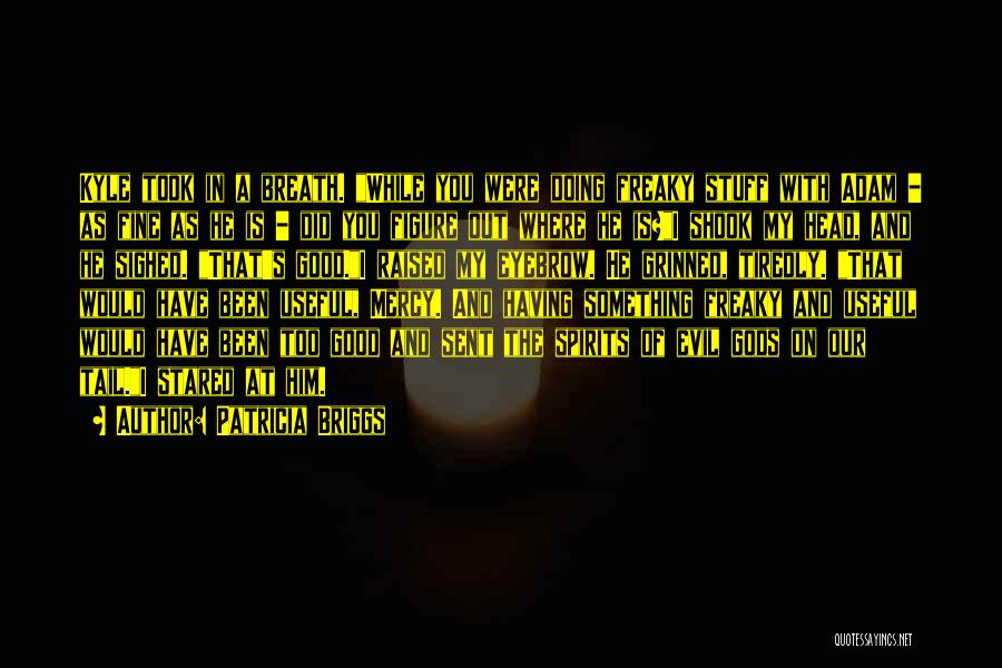 Patricia Briggs Quotes: Kyle Took In A Breath. While You Were Doing Freaky Stuff With Adam - As Fine As He Is -
