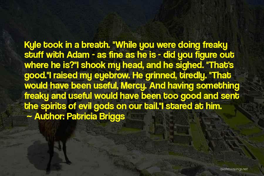 Patricia Briggs Quotes: Kyle Took In A Breath. While You Were Doing Freaky Stuff With Adam - As Fine As He Is -