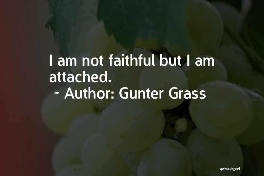 Gunter Grass Quotes: I Am Not Faithful But I Am Attached.