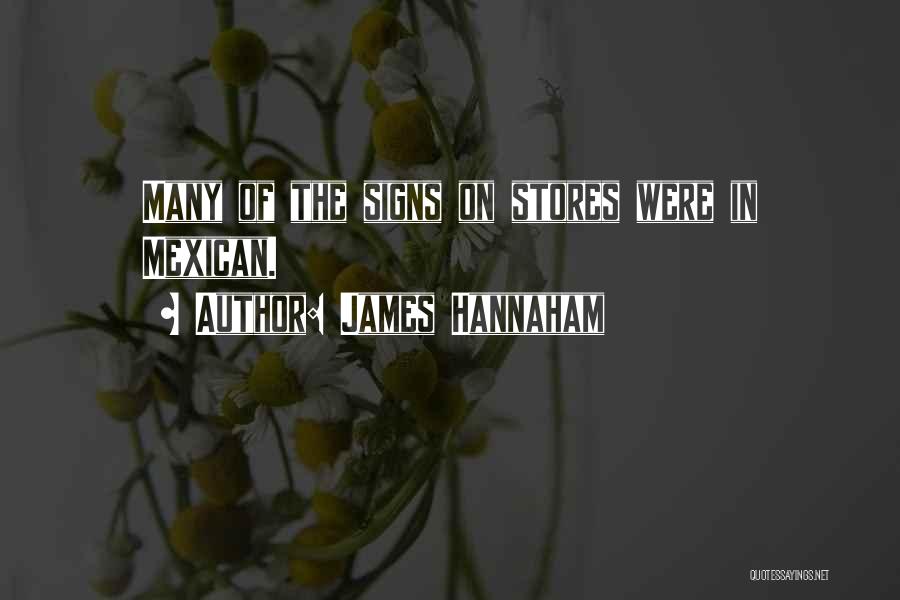 James Hannaham Quotes: Many Of The Signs On Stores Were In Mexican.