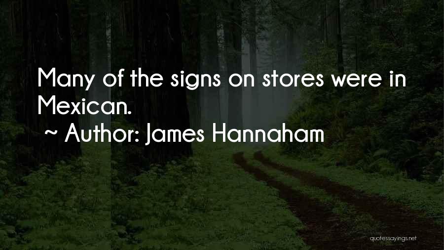 James Hannaham Quotes: Many Of The Signs On Stores Were In Mexican.
