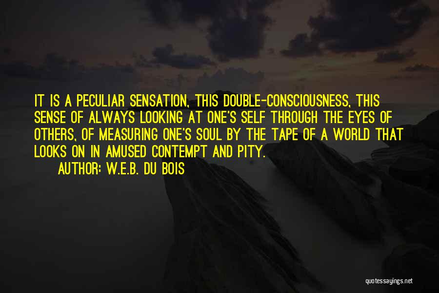 W.E.B. Du Bois Quotes: It Is A Peculiar Sensation, This Double-consciousness, This Sense Of Always Looking At One's Self Through The Eyes Of Others,