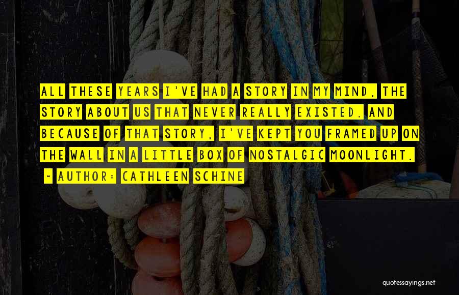 Cathleen Schine Quotes: All These Years I've Had A Story In My Mind, The Story About Us That Never Really Existed. And Because