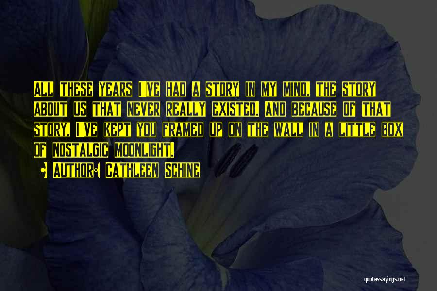 Cathleen Schine Quotes: All These Years I've Had A Story In My Mind, The Story About Us That Never Really Existed. And Because