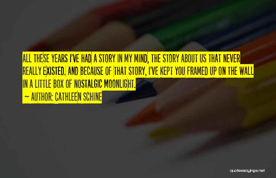 Cathleen Schine Quotes: All These Years I've Had A Story In My Mind, The Story About Us That Never Really Existed. And Because