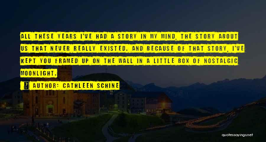 Cathleen Schine Quotes: All These Years I've Had A Story In My Mind, The Story About Us That Never Really Existed. And Because