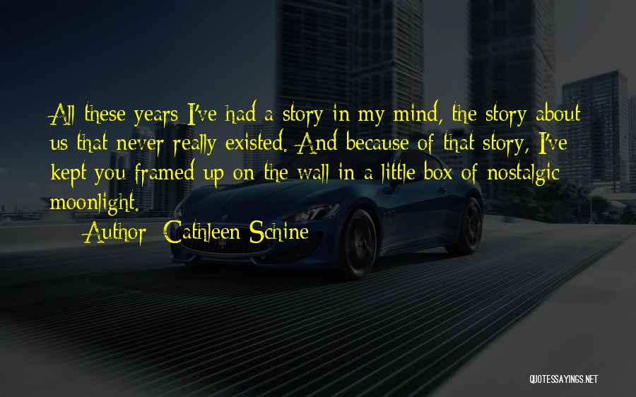 Cathleen Schine Quotes: All These Years I've Had A Story In My Mind, The Story About Us That Never Really Existed. And Because