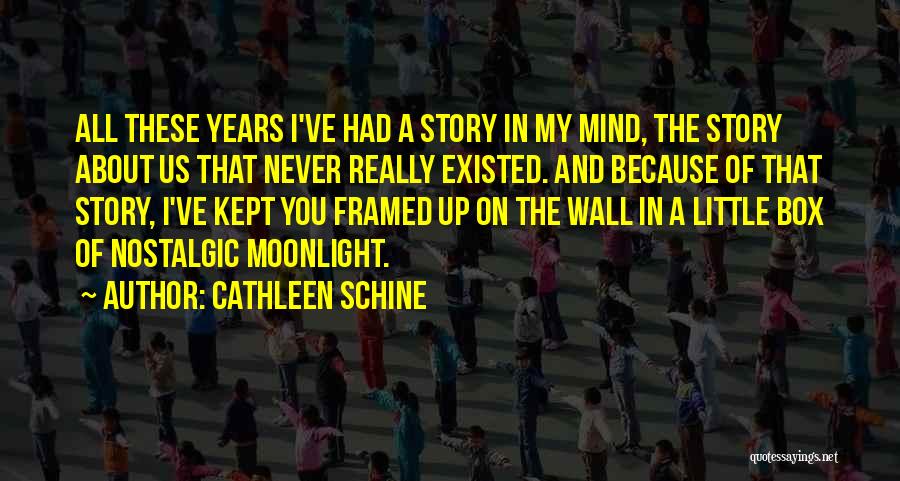 Cathleen Schine Quotes: All These Years I've Had A Story In My Mind, The Story About Us That Never Really Existed. And Because