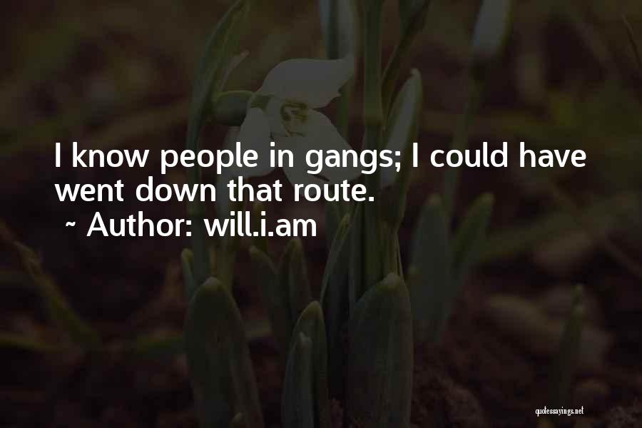 Will.i.am Quotes: I Know People In Gangs; I Could Have Went Down That Route.