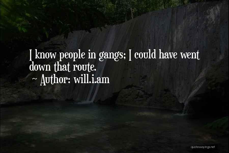 Will.i.am Quotes: I Know People In Gangs; I Could Have Went Down That Route.