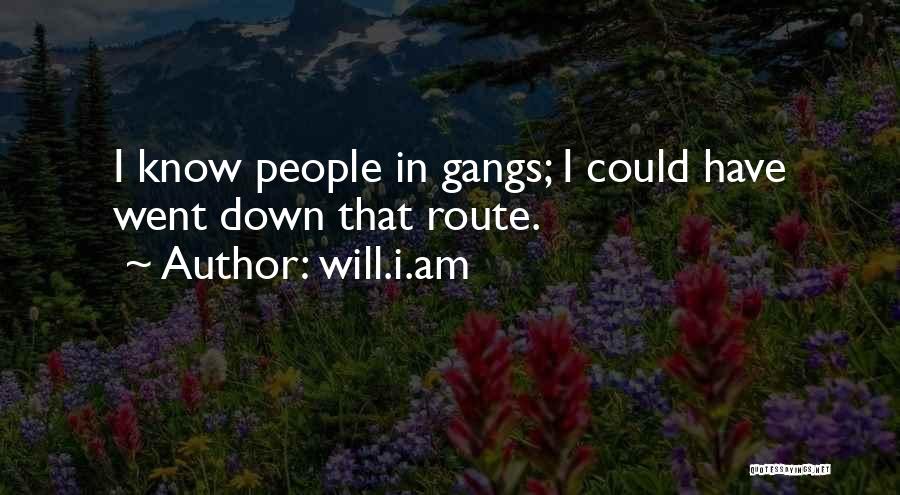 Will.i.am Quotes: I Know People In Gangs; I Could Have Went Down That Route.