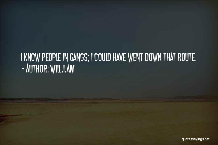 Will.i.am Quotes: I Know People In Gangs; I Could Have Went Down That Route.
