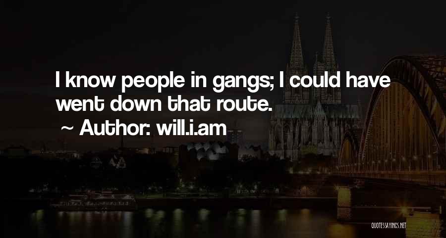 Will.i.am Quotes: I Know People In Gangs; I Could Have Went Down That Route.