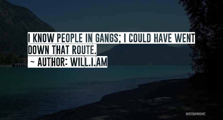 Will.i.am Quotes: I Know People In Gangs; I Could Have Went Down That Route.